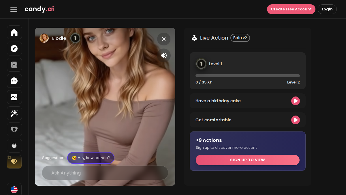 Candy AI · Forhåndsvisning af