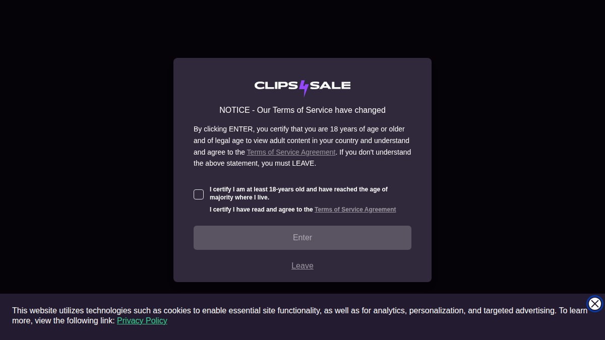 Clips4Sale · Forhåndsvisning af