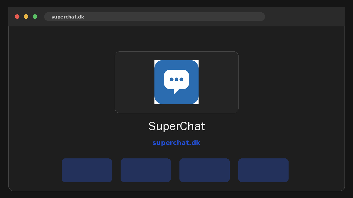 SuperChat · Forhåndsvisning af